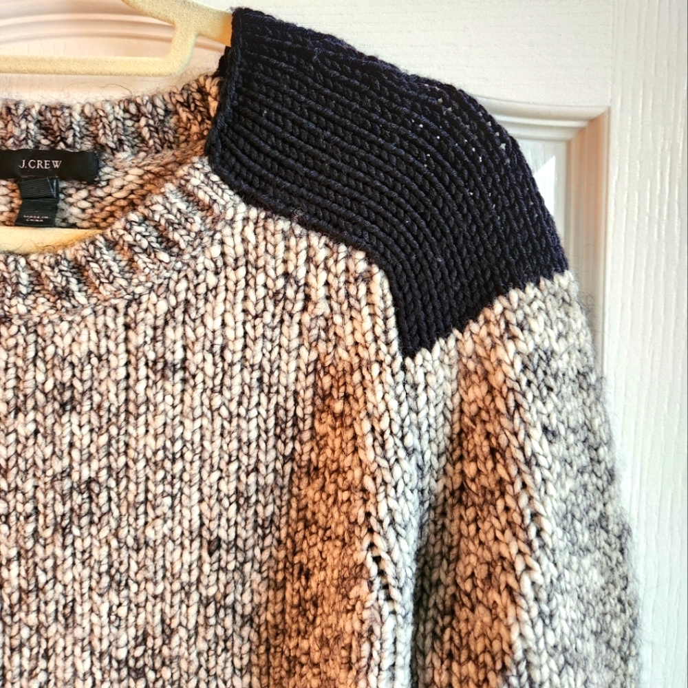 J.Crew Marled Shoulder Patch Sweater - image 3